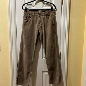 Old Navy Famous Corduroy Pants Mens 31x32 Toast Tan 5 Pocket Straight Leg Casual